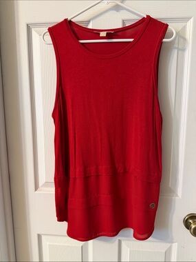 Michael Kors Red Sleeveless Tank Top